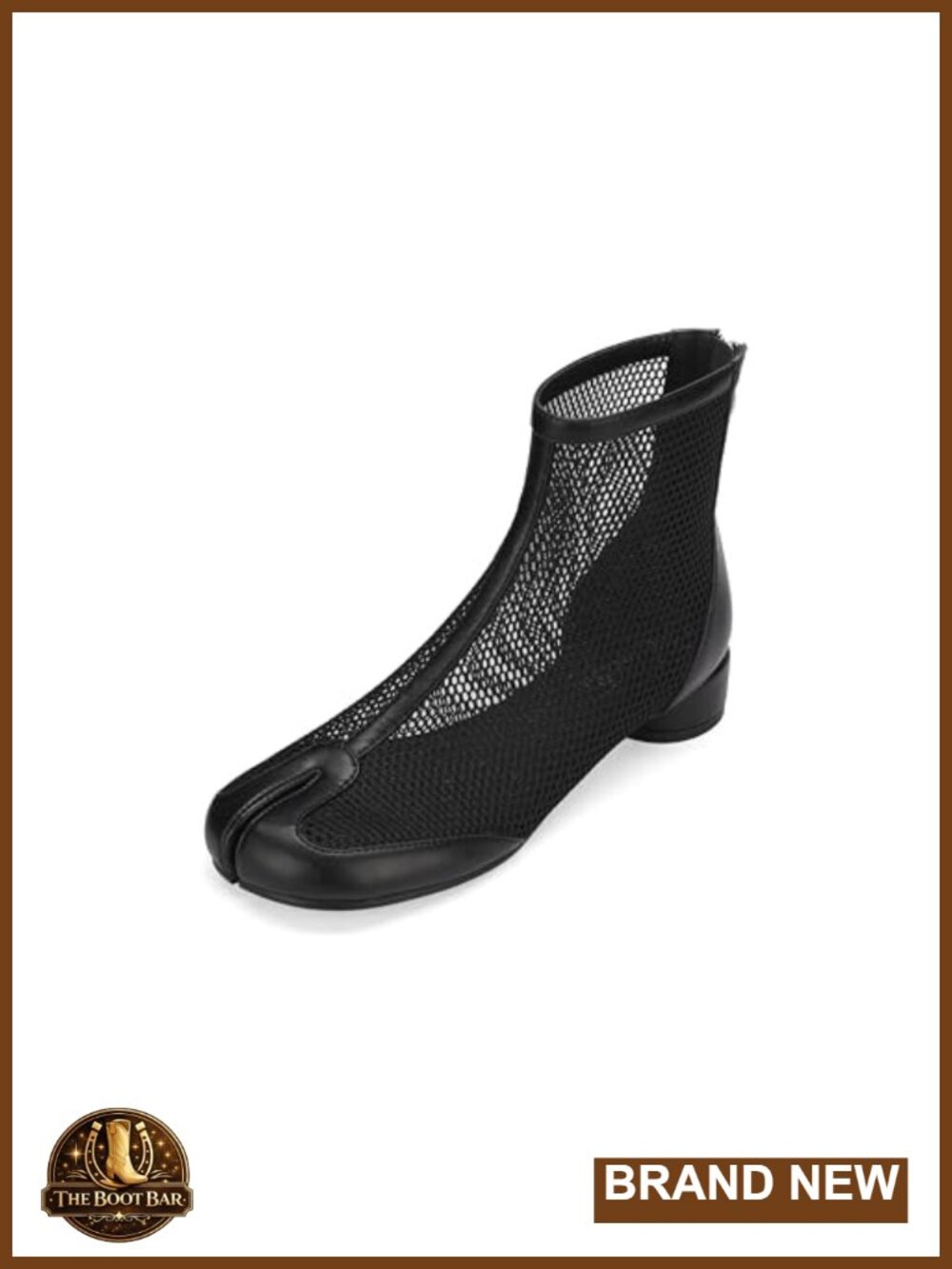Split Toe Ankle Boots Tabi Japanese Ninja Shoes Low Chunky Heels Booties